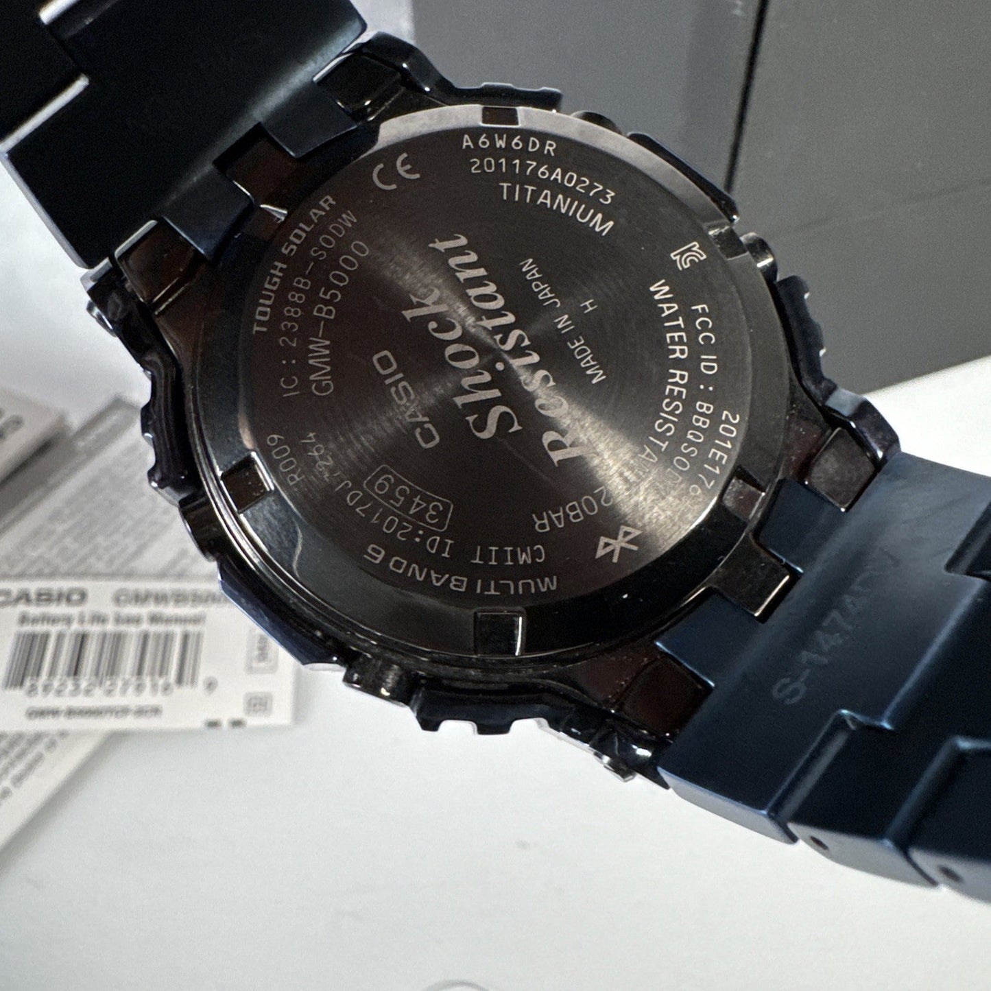 USED Casio G-SHOCK FULL METAL TITANIUM Blue Camo LE Watch GMWB5000TCF-2