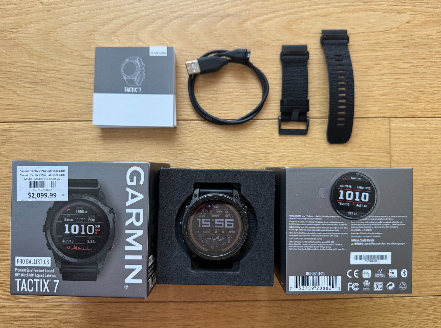 Mint: Garmin tactix 7 Pro Ballistics Edition + original box + all accessories