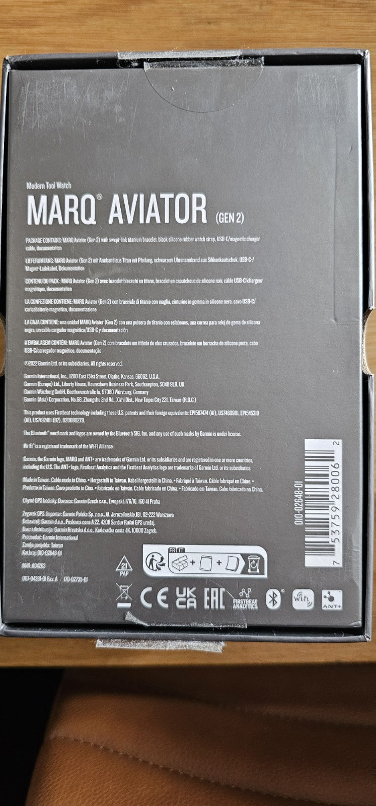 Garmin Marq Aviator Gen 2 Men's Titanium Watch 010-02648-01