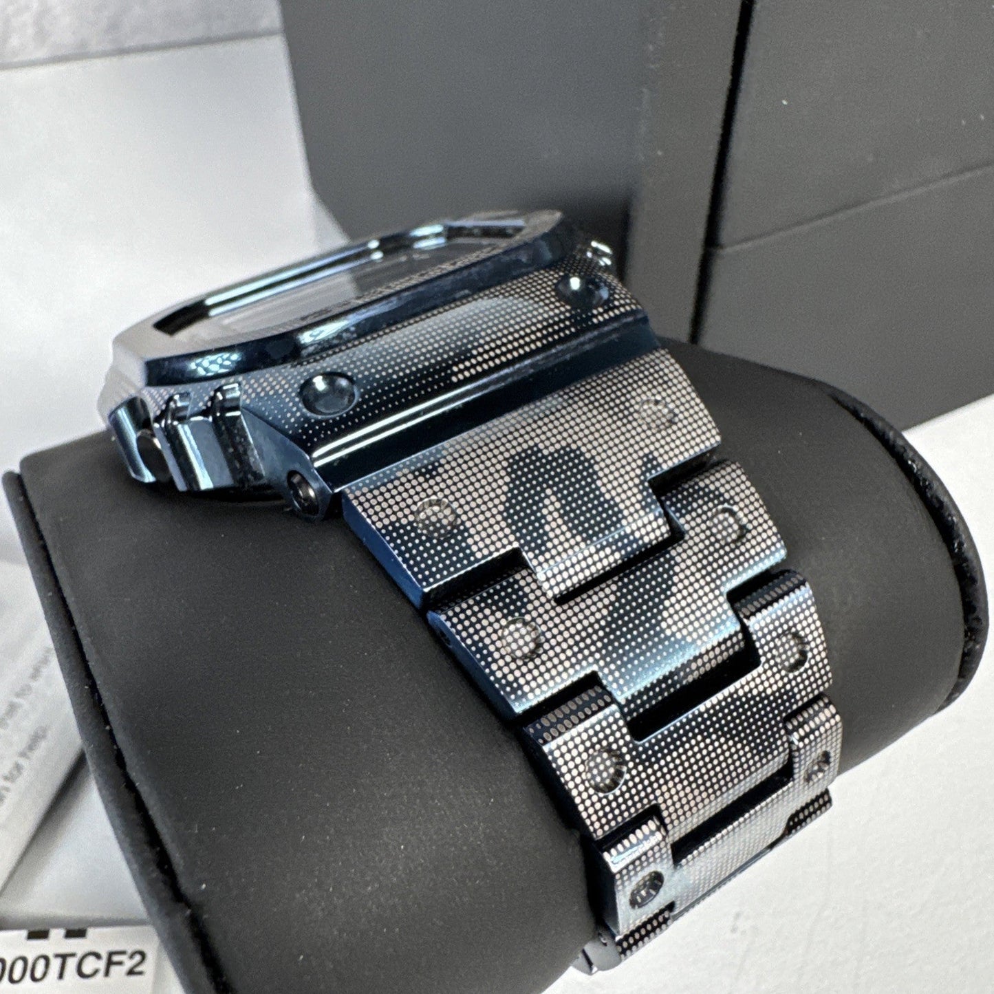 USED Casio G-SHOCK FULL METAL TITANIUM Blue Camo LE Watch GMWB5000TCF-2