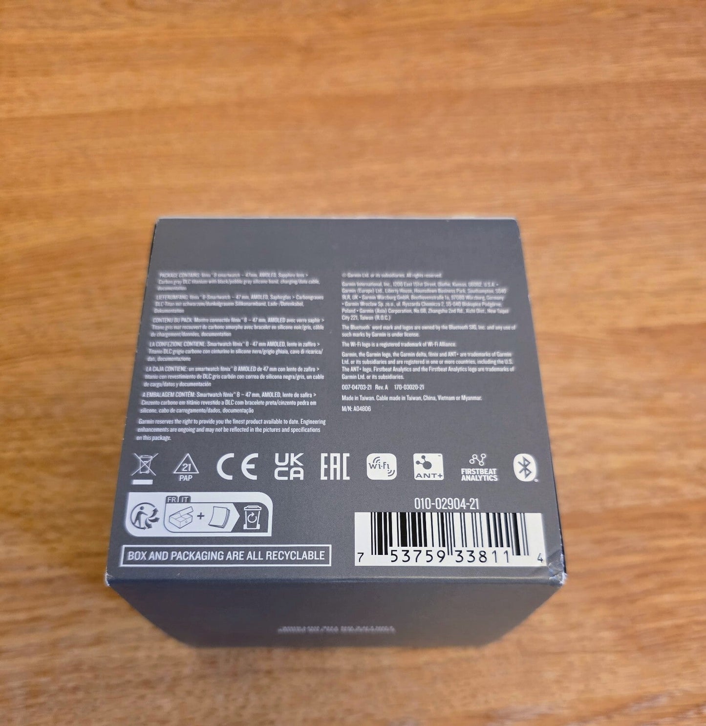 Garmin Fenix 8 AMOLED Sapphire premium multisport GPS watch 47mm 010-02904-21