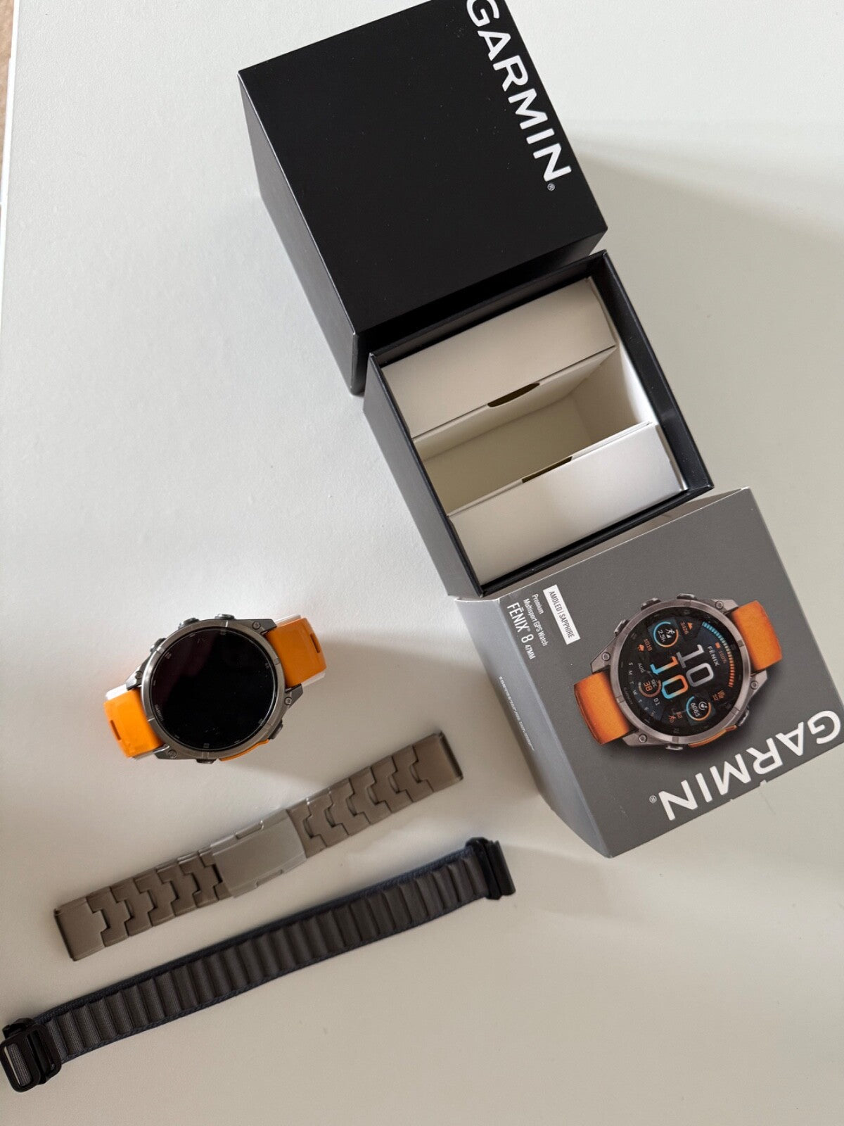 Garmin Fenix 8 47mm AMOLED SAPPHIRE orange