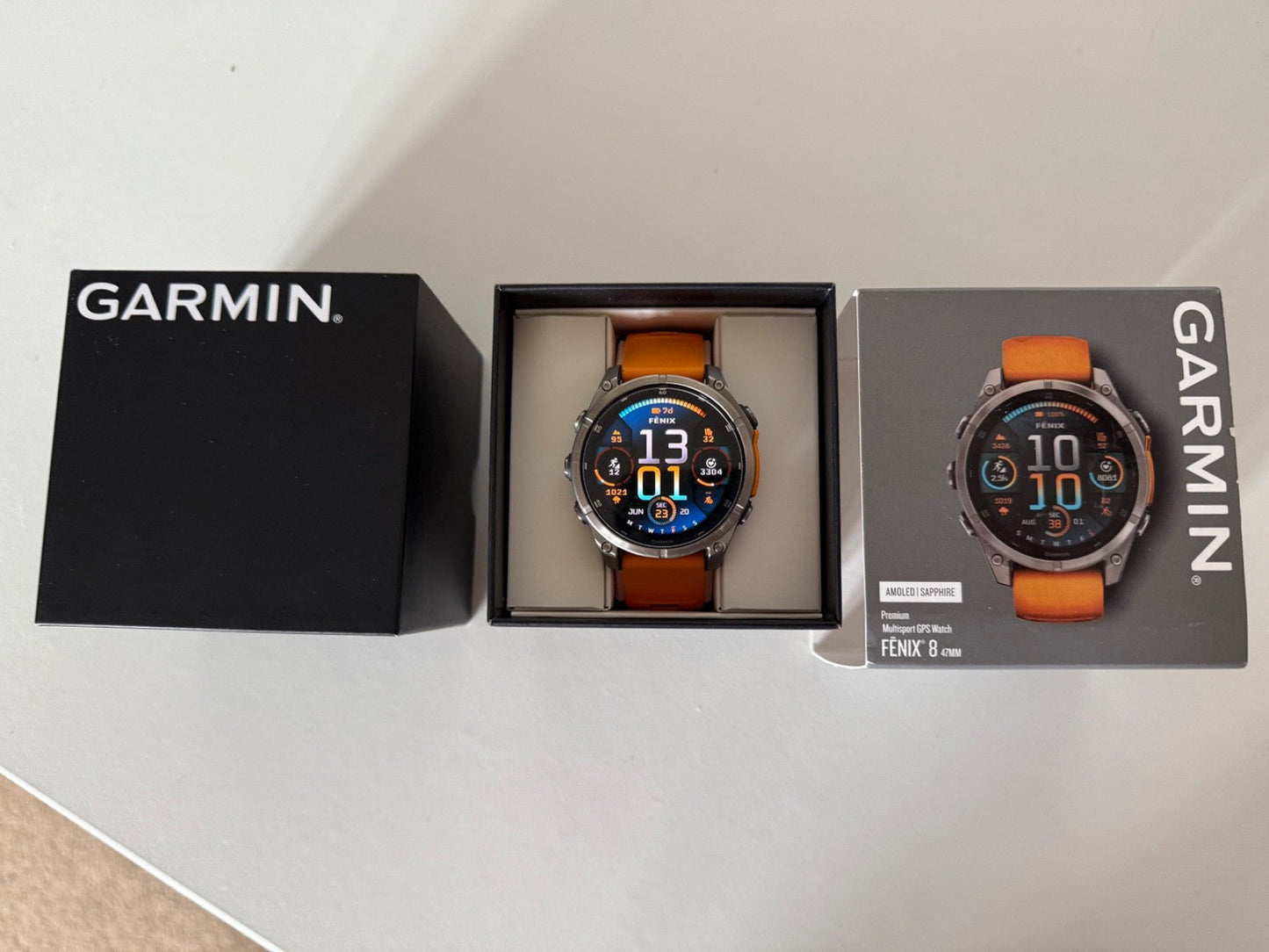 Garmin Fenix 8 47mm AMOLED SAPPHIRE orange